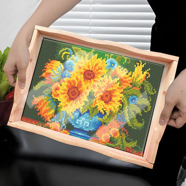 Diamond Painting Houten Pallet - Zonnebloem