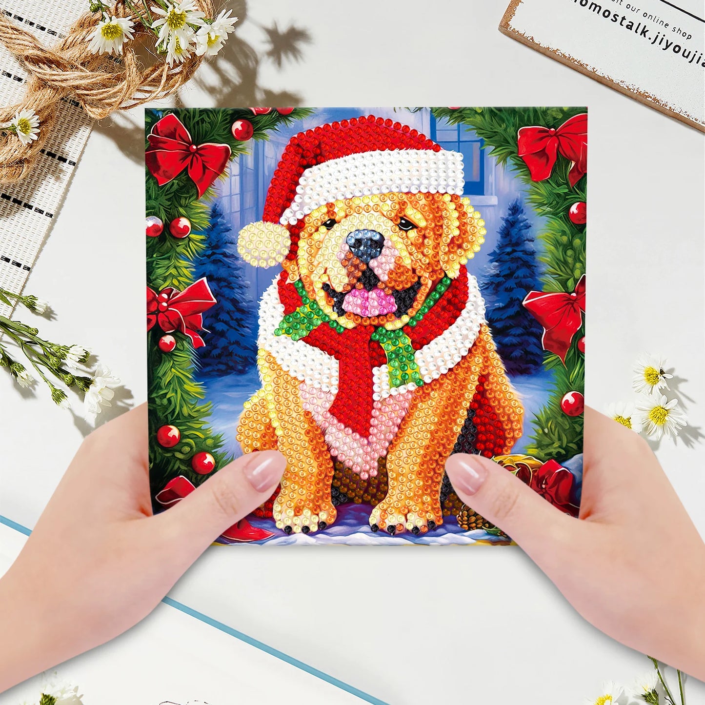 Diamond Painting Wenskaart | Kerstmis (Set Van 8)