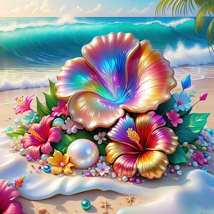 Parels en bloemen