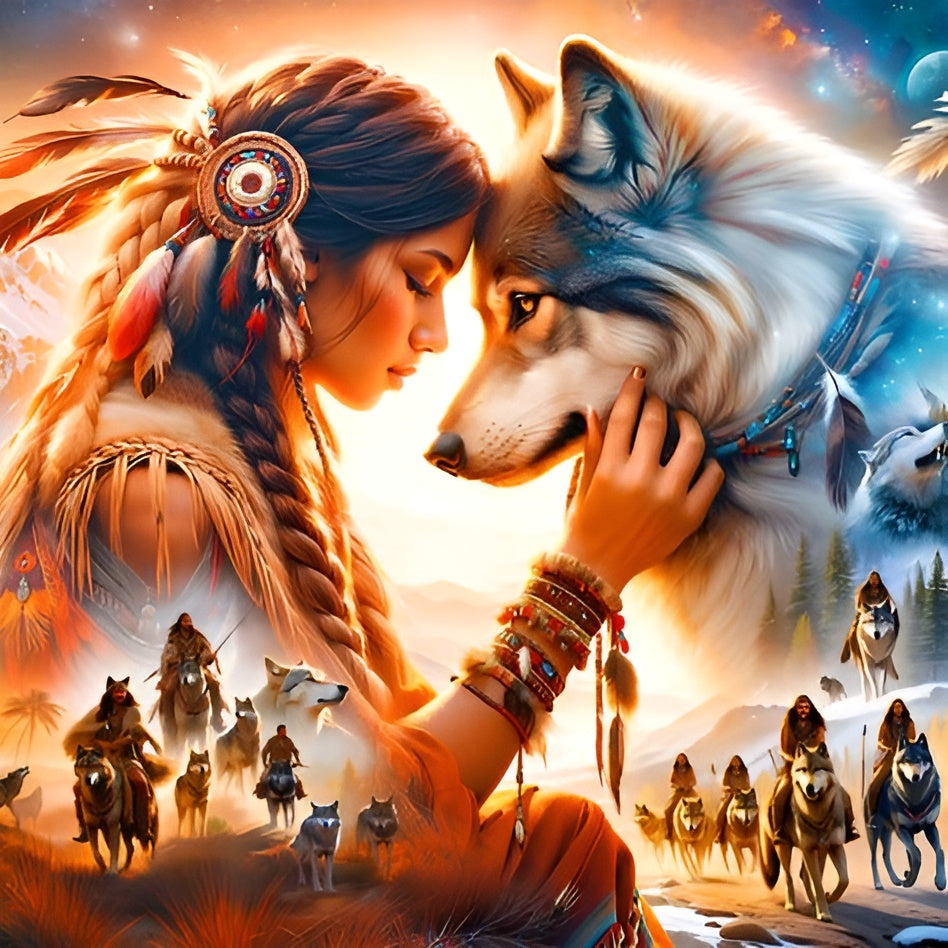 Wolf en vrouw