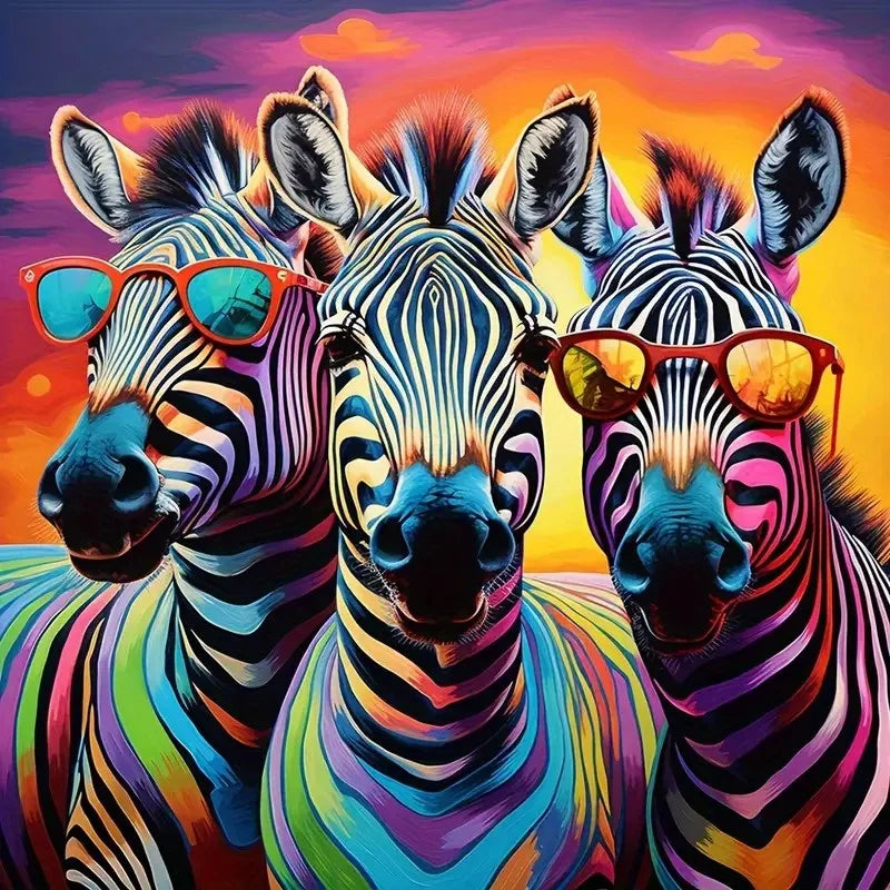Zebra Met Zonnebril