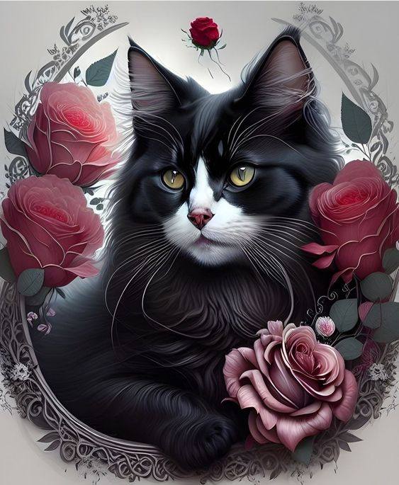 Bloemen En Katten