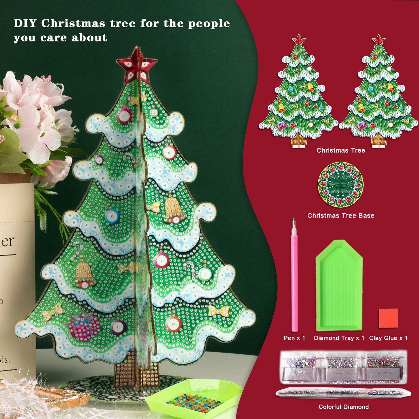 DIAMOND PAINTING KERSTBOOM