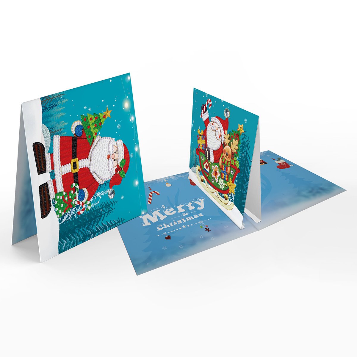 Diamant schilderij wenskaarten Set van 8 "