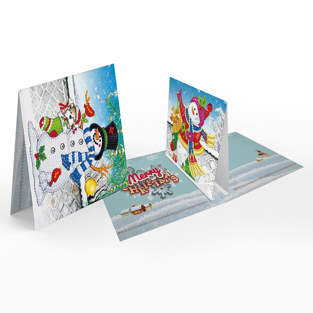 Diamant schilderij wenskaarten Set van 8 "