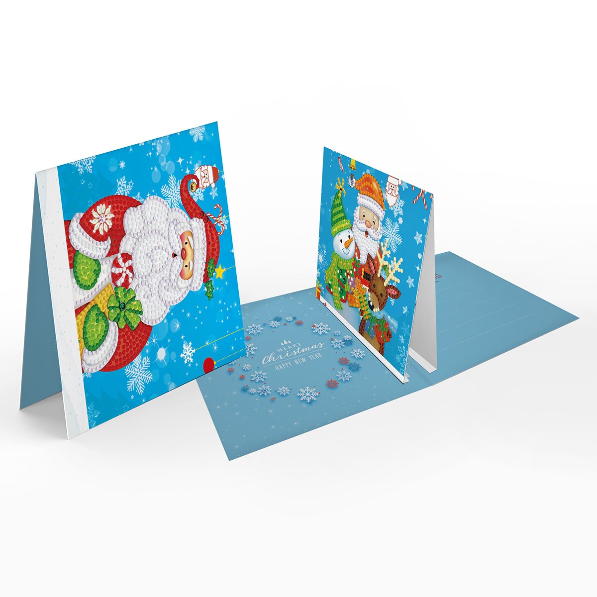 Diamant schilderij wenskaarten Set van 8 "