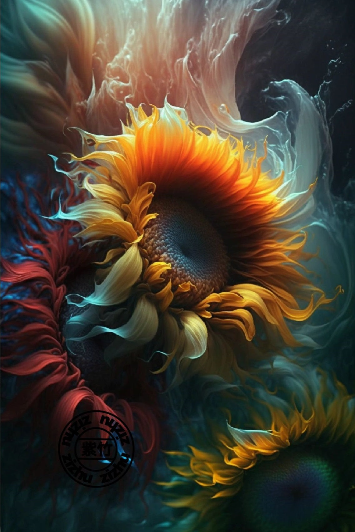 Abstracte Zonnebloem