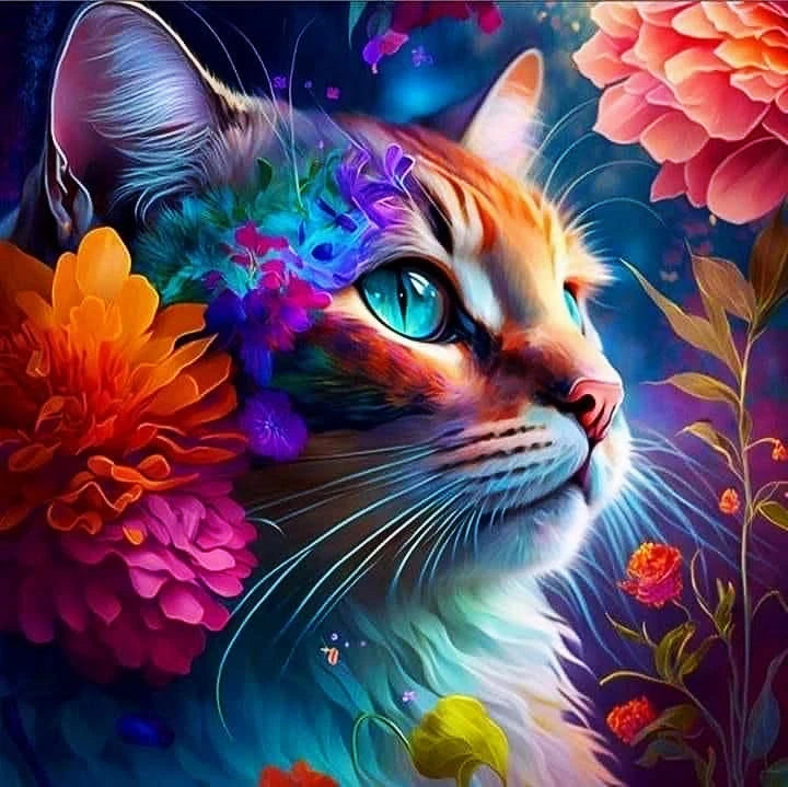 Bloemen En Katten