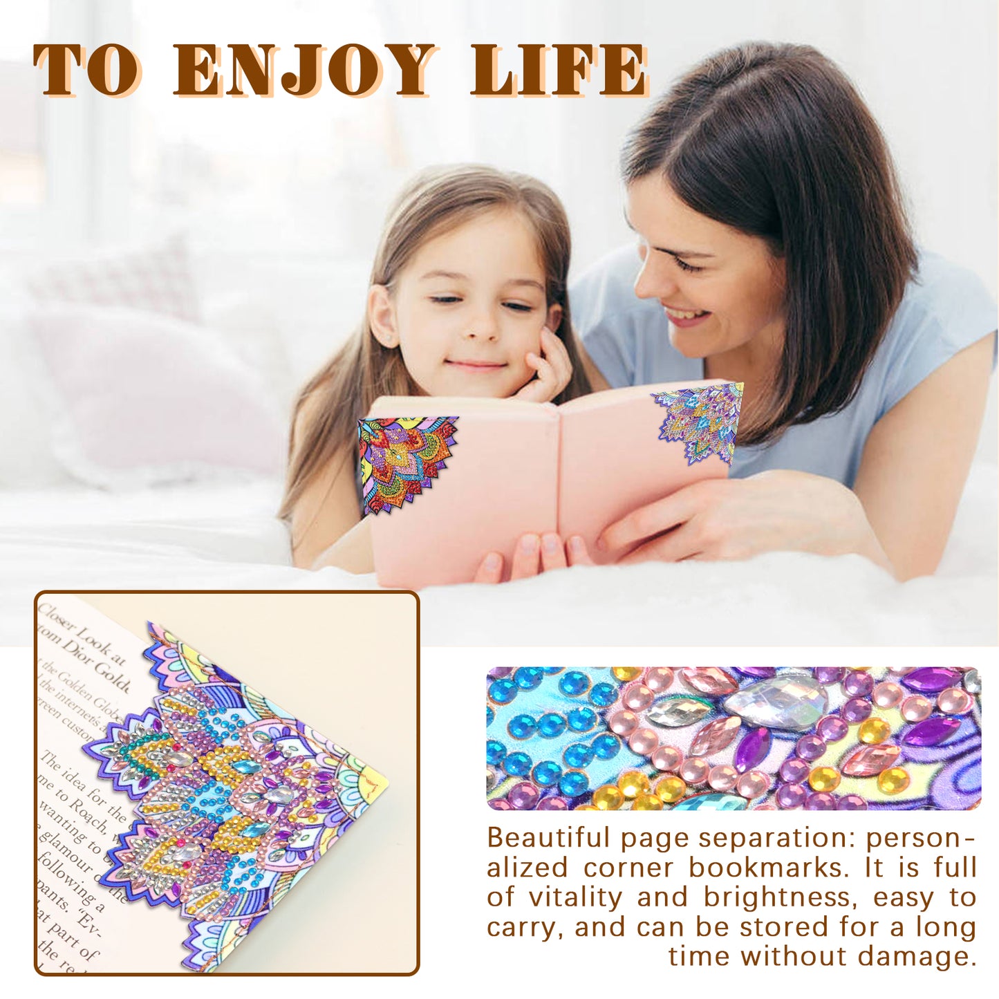 Diamond Paintings Bladwijzers (Set Van 4)