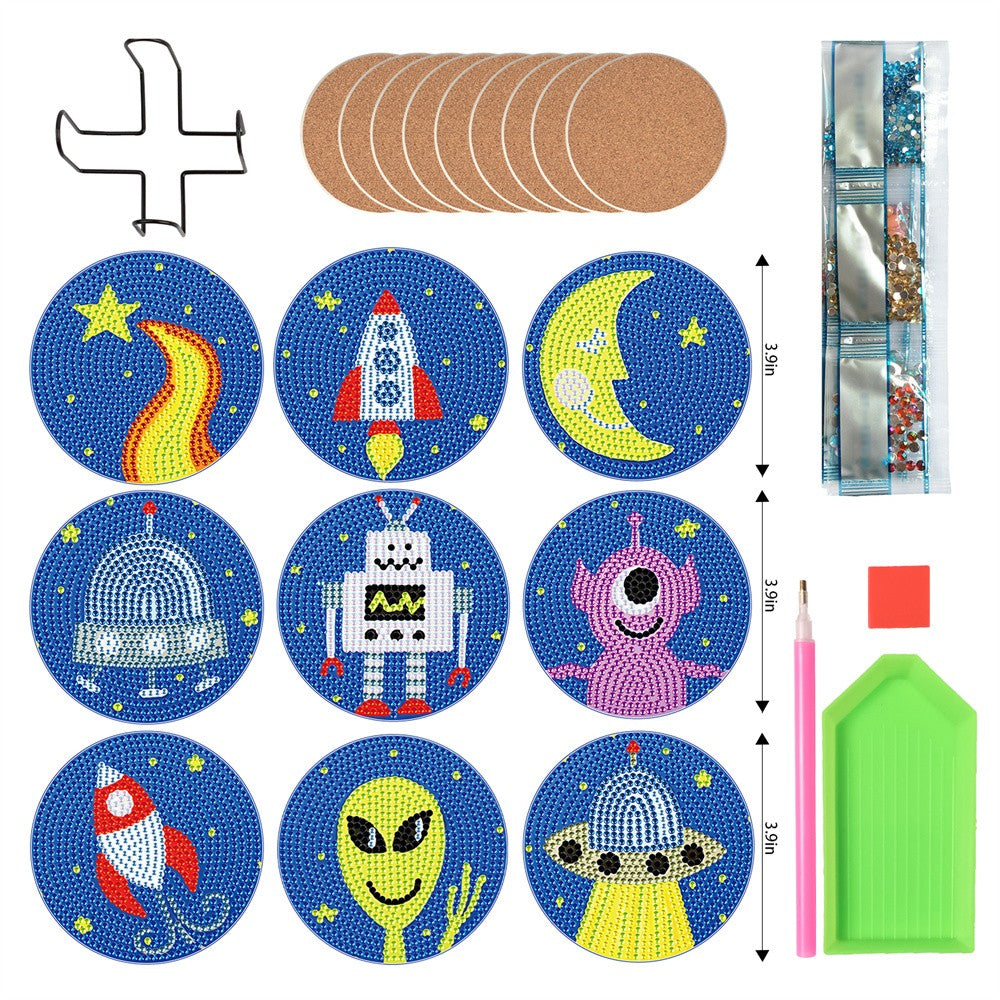 DIAMOND PAINTING ONDERZETTERS (SET VAN 9)