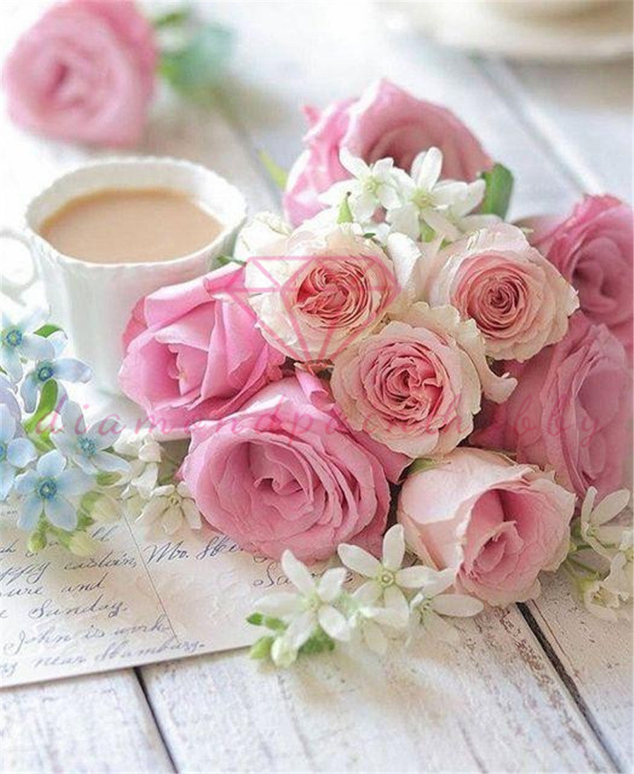 ROZE ROZEN BOEKET