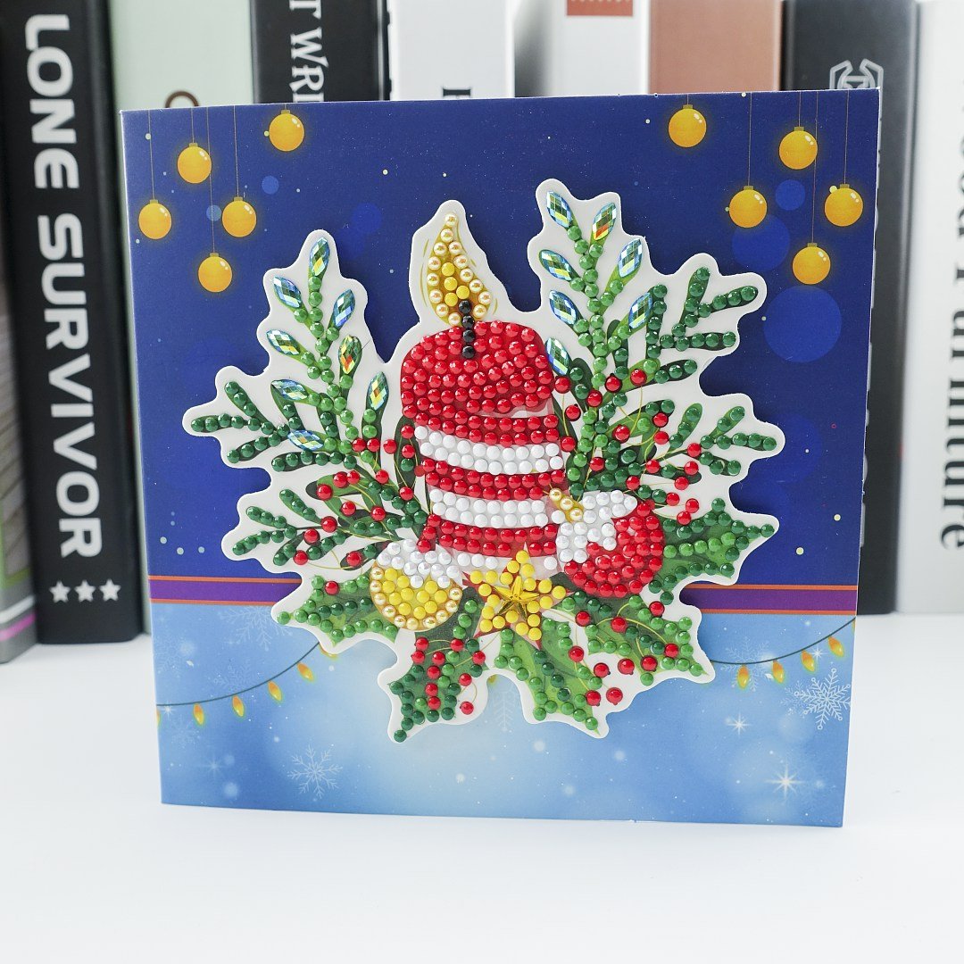 Diamant schilderij wenskaarten Set van 8 "