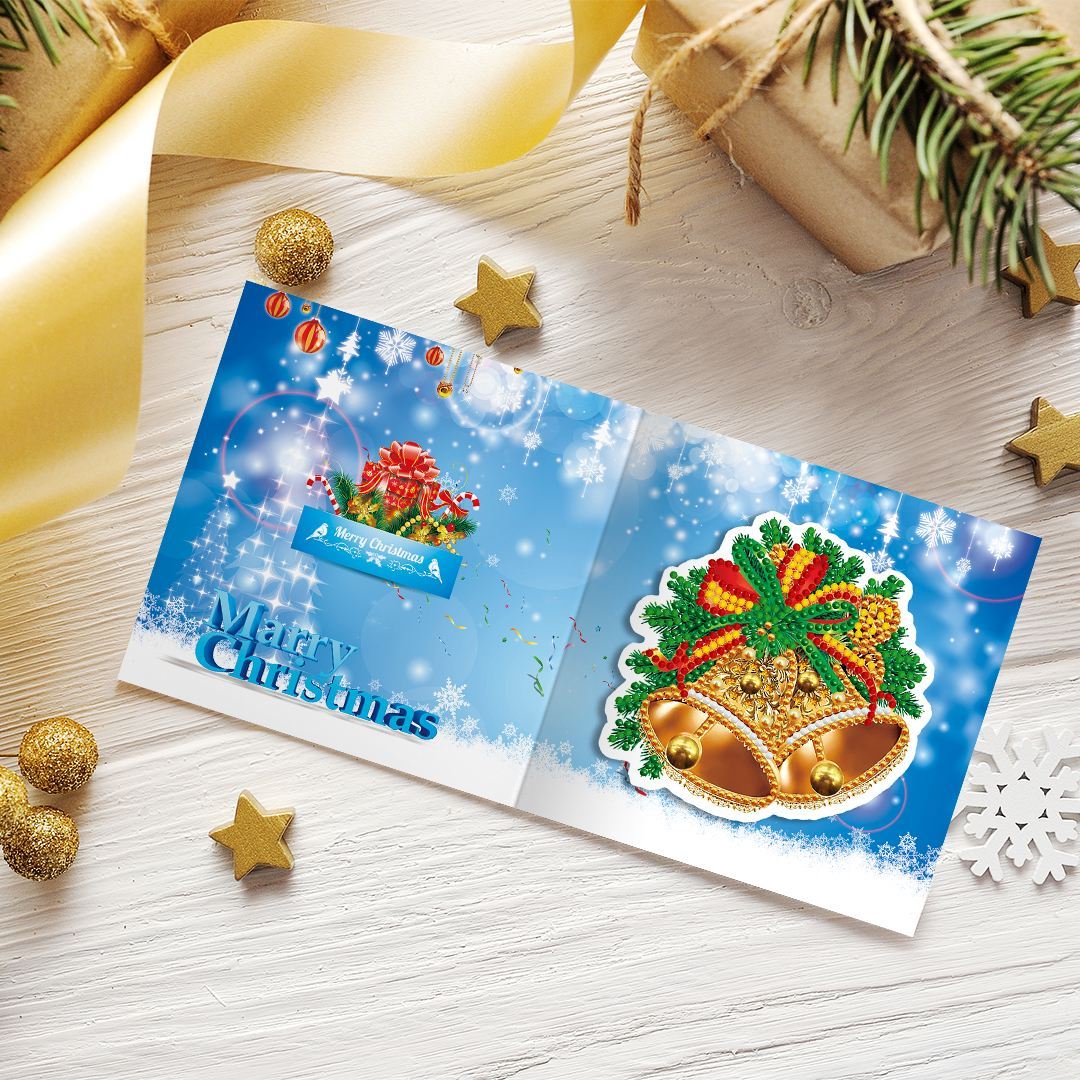 Diamant schilderij wenskaarten Set van 8 "