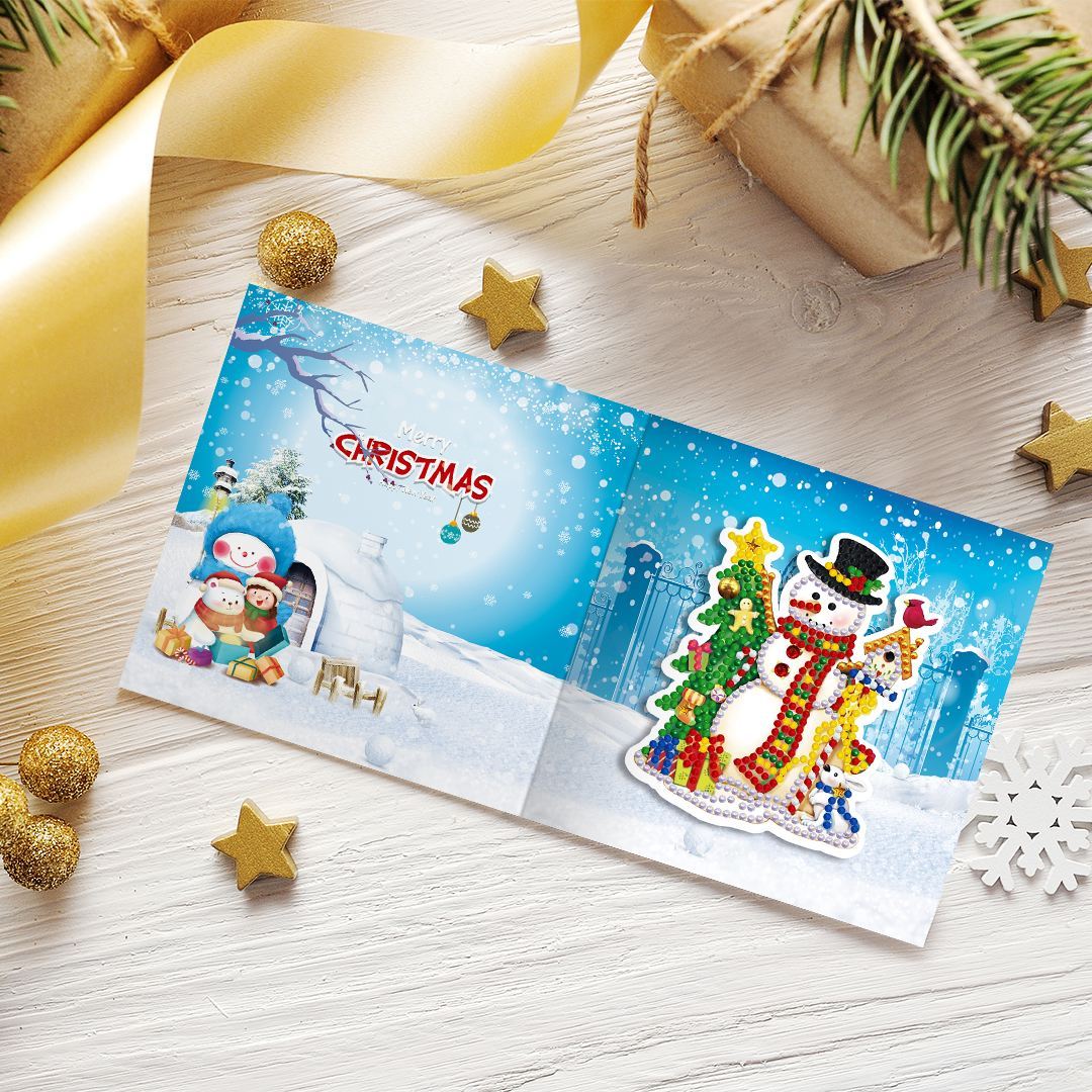 Diamant schilderij wenskaarten Set van 8 "