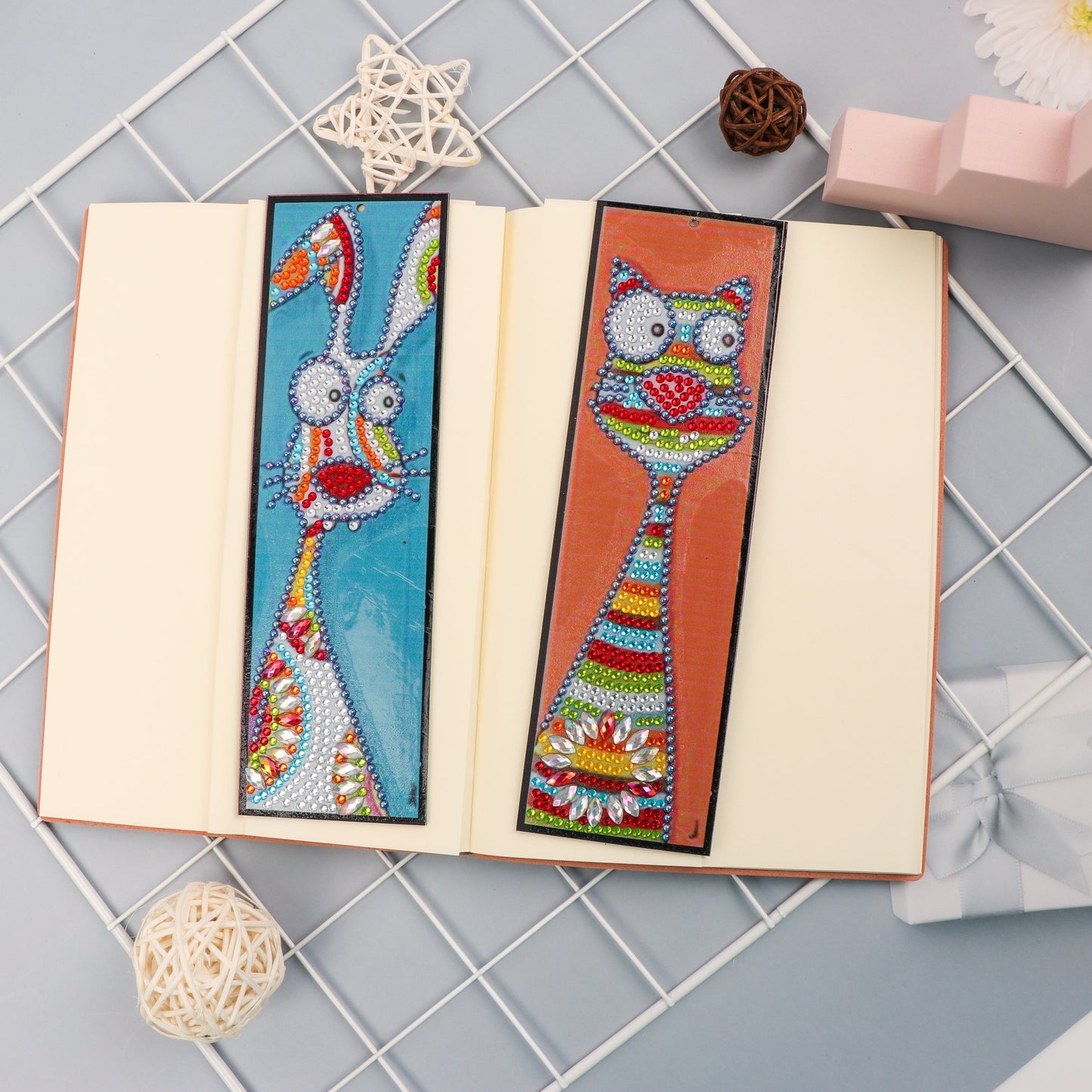 DIAMOND PAINTING BOOKMARK | RABBIT(2PCS/SET)