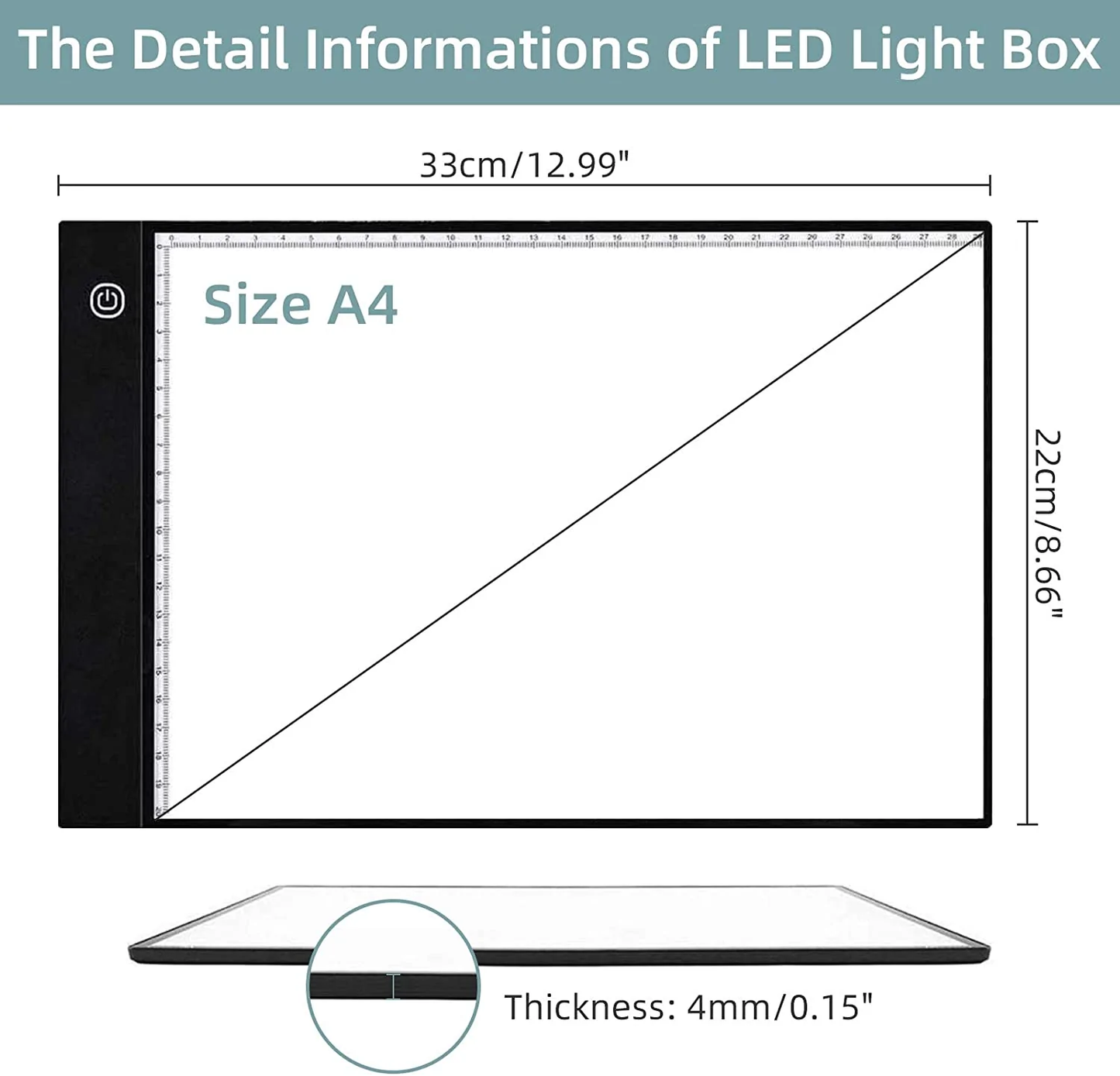 LED Diamond Painting Light Pad (dimbaar)