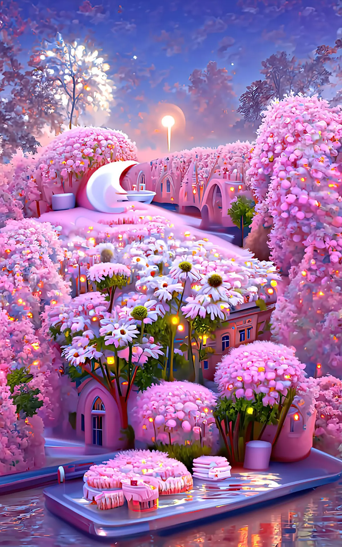 FANTASIE BLOEMEN LANDSCHAP