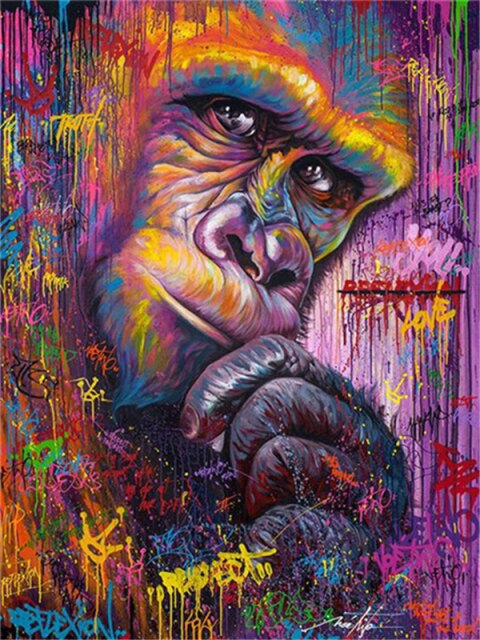 KLEURRIJKE GORILLA