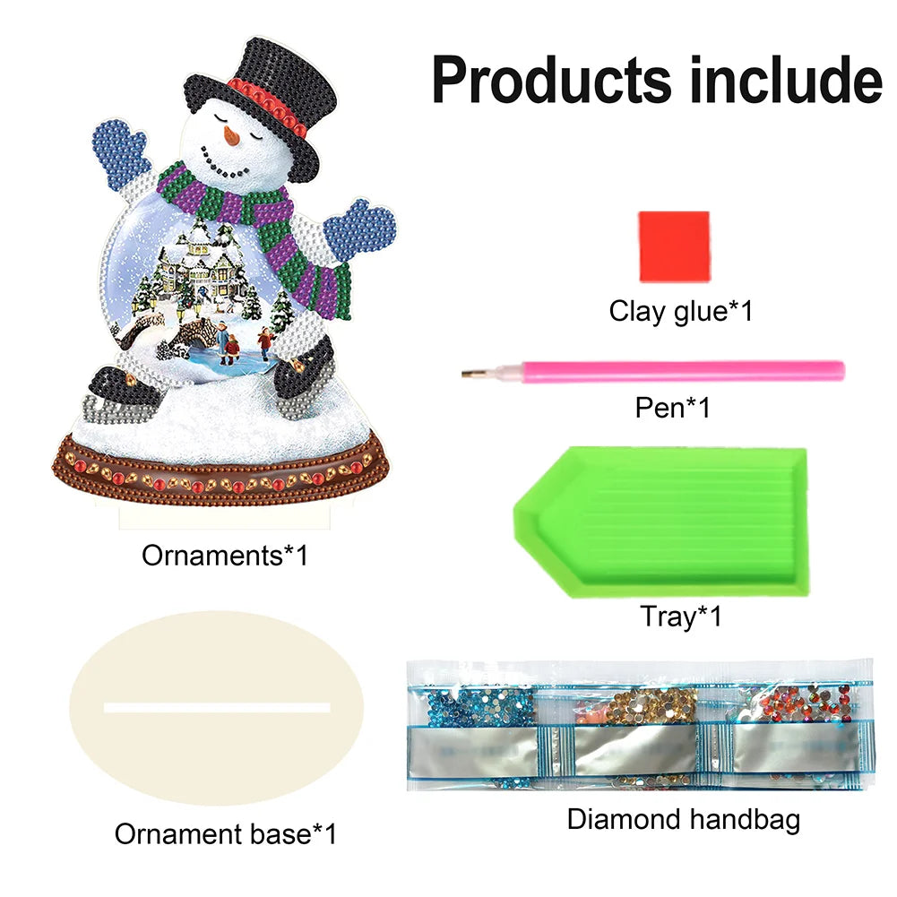 Diamond Painting Diy Craft Knutsel Ornament Sneeuwpop