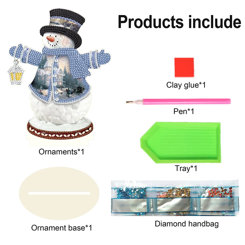 Diamond Painting Diy Craft Knutsel Ornament Sneeuwpop