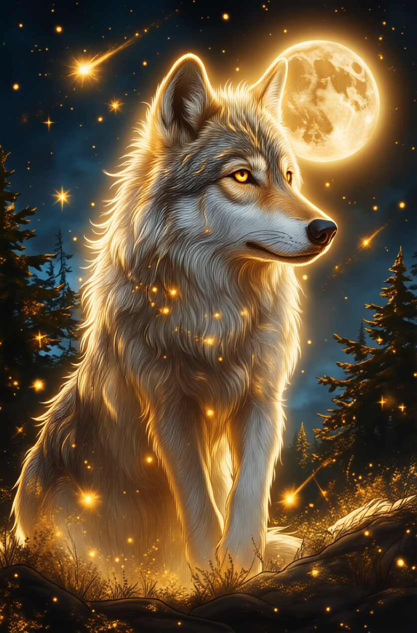Gouden maanwolf