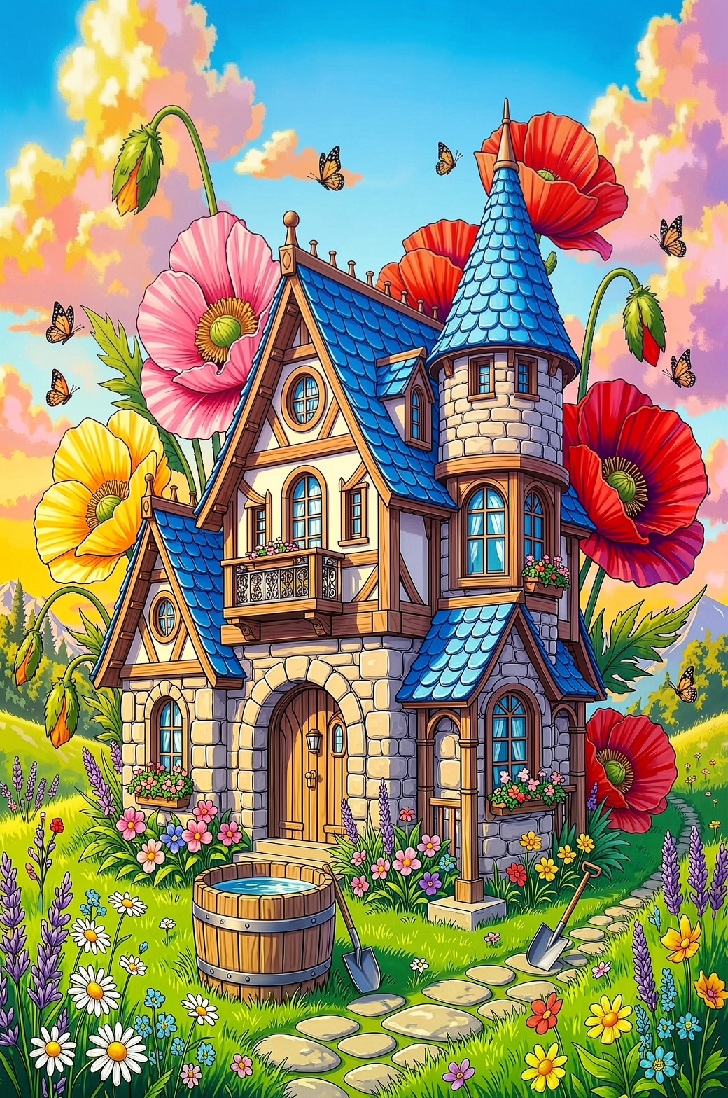 Huis van bloemen