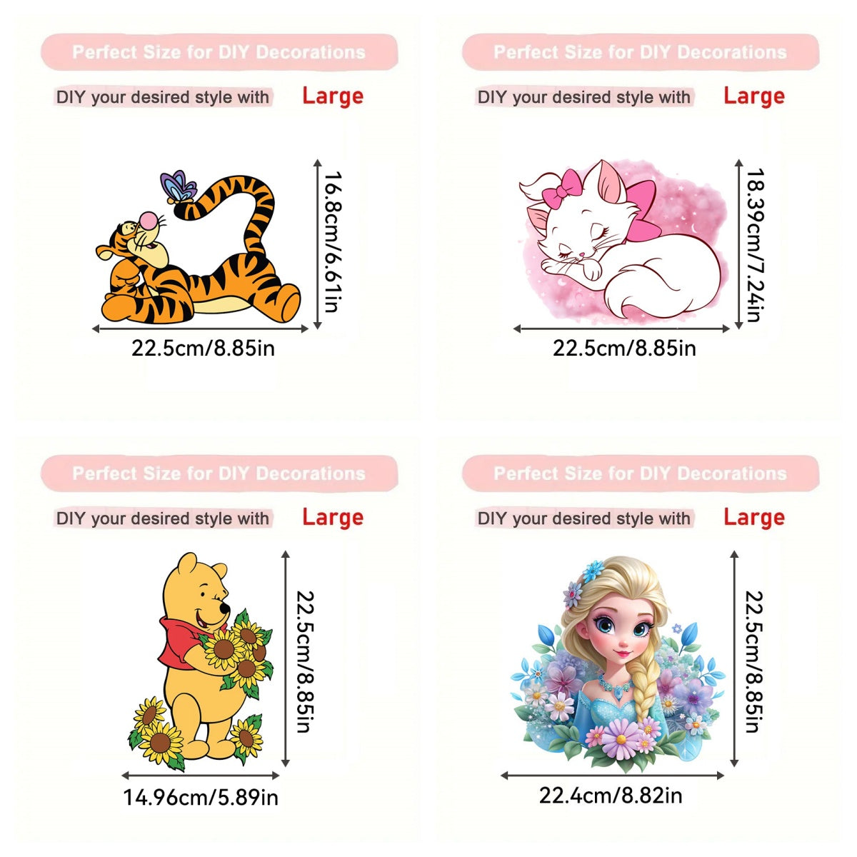 4 stuks strijkapplicaties patches sticker - Cartoon