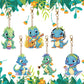 Diamond Painting Sleutelhanger Kleine Dinosaurus (Set Van 6)