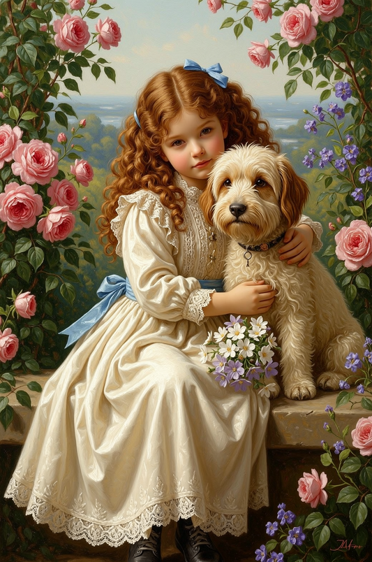 Meisje en puppy