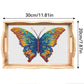 Diamond Painting Houten Pallet - Kleurrijke Vlinders