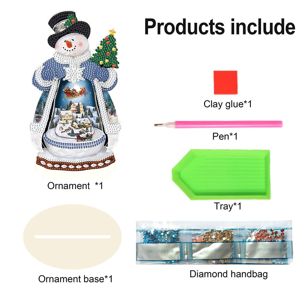 Diamond Painting Diy Craft Knutsel Ornament Sneeuwpop