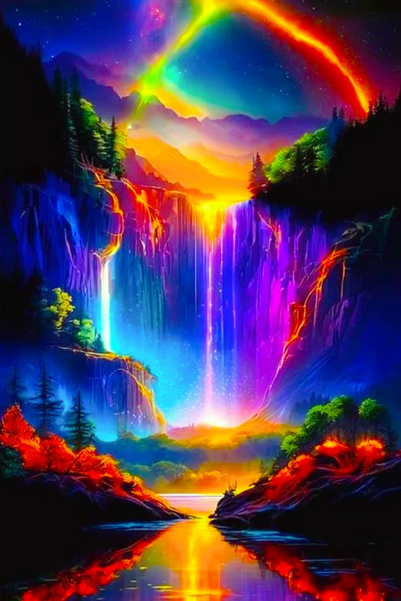 Regenboogwaterval