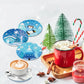 Diamond Painting Onderzetter | Winter (Set Van 8) | Geen Houder