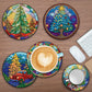 Diamond Painting Onderzetter | Kerstboom (Set Van 8) | Zonder Beugel