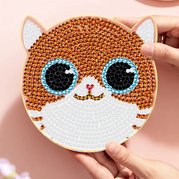 Diamond Painting Onderzetter | Kitten (Set Van 12)