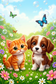 Kitten en puppy