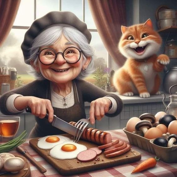 De Oude Dame En De Kat