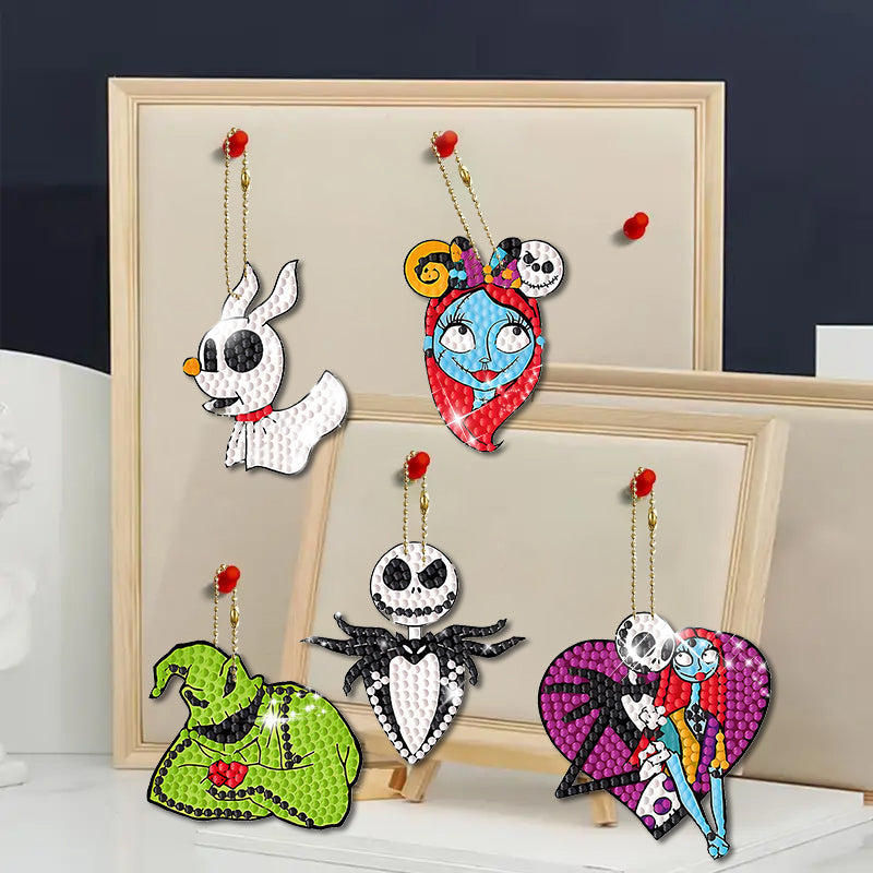 9 stuks DIY Diamond Painting Sleutelhanger | Cartoon (enkelzijdig)