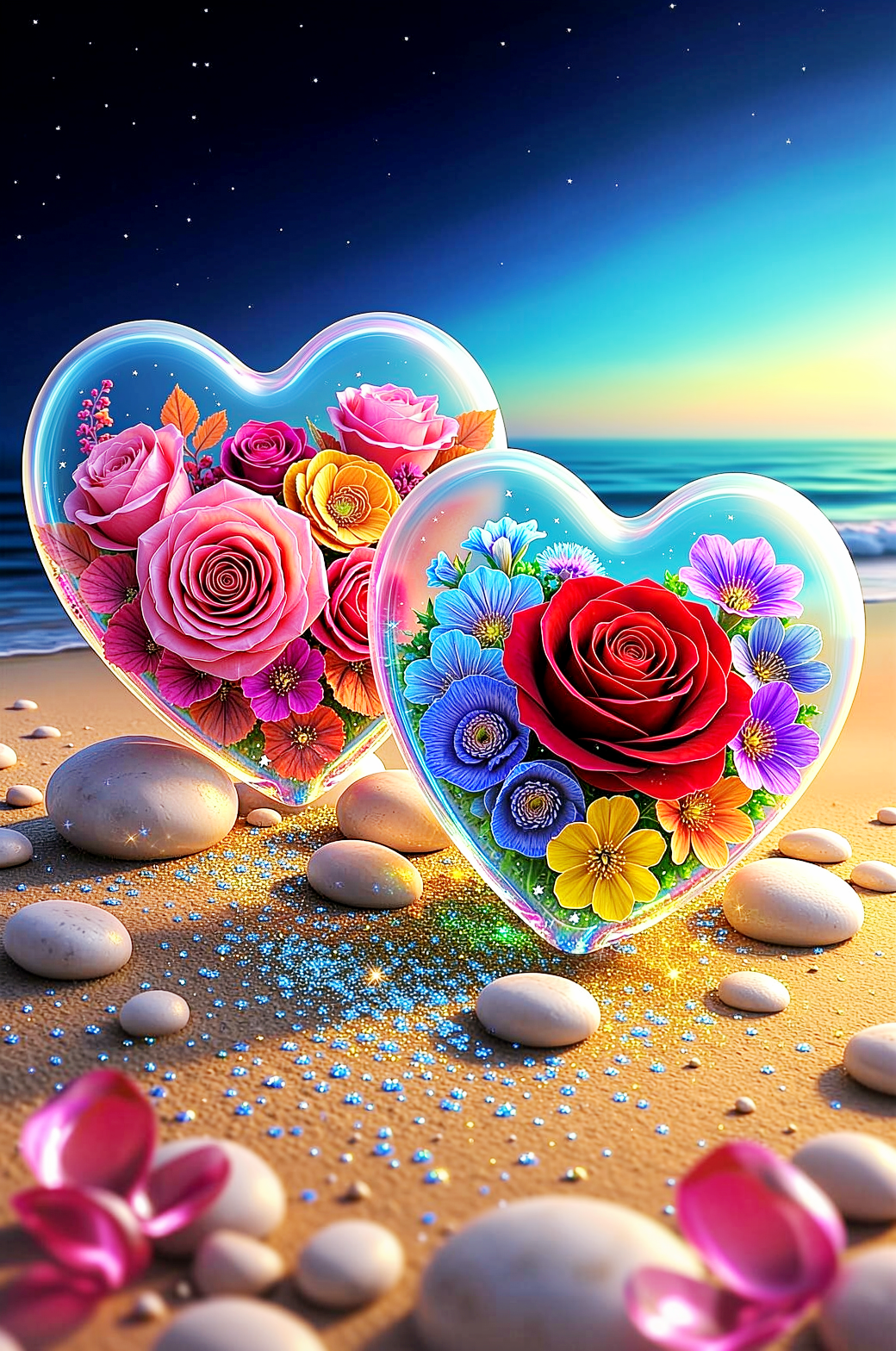 Hart van het strand