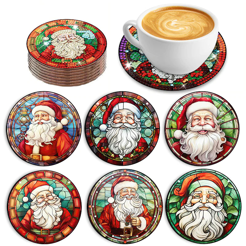 Diamond Painting Onderzetter | Kerst (Set Van 6) | Zonder Beugel