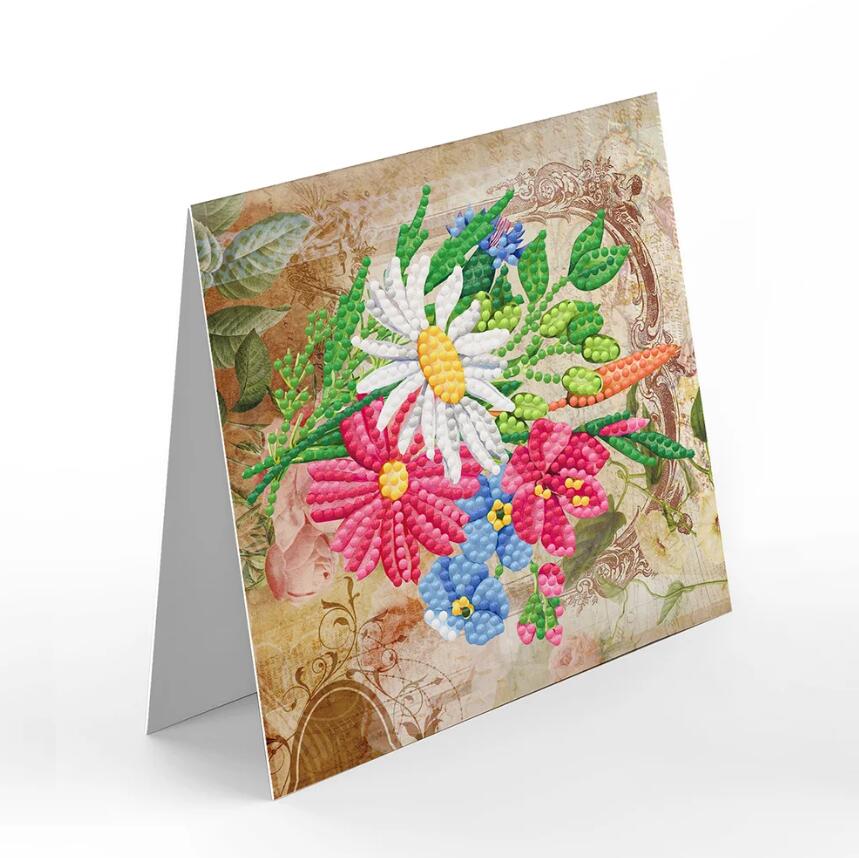 Diamond Painting Wenskaart | Bloemen (Set Van 8)