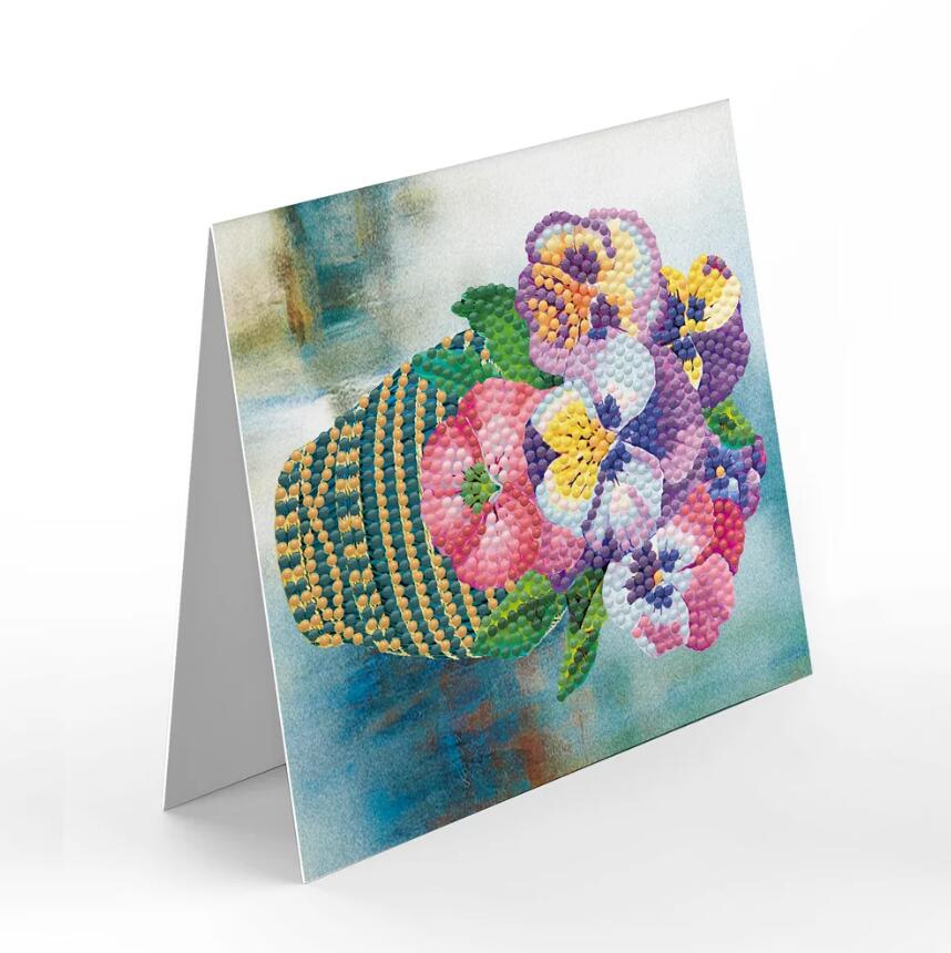 Diamond Painting Wenskaart | Bloemen (Set Van 8)