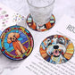 Diamond Painting Onderzetter | Schattig Puppy (Set Van 8) | Zonder Beugel