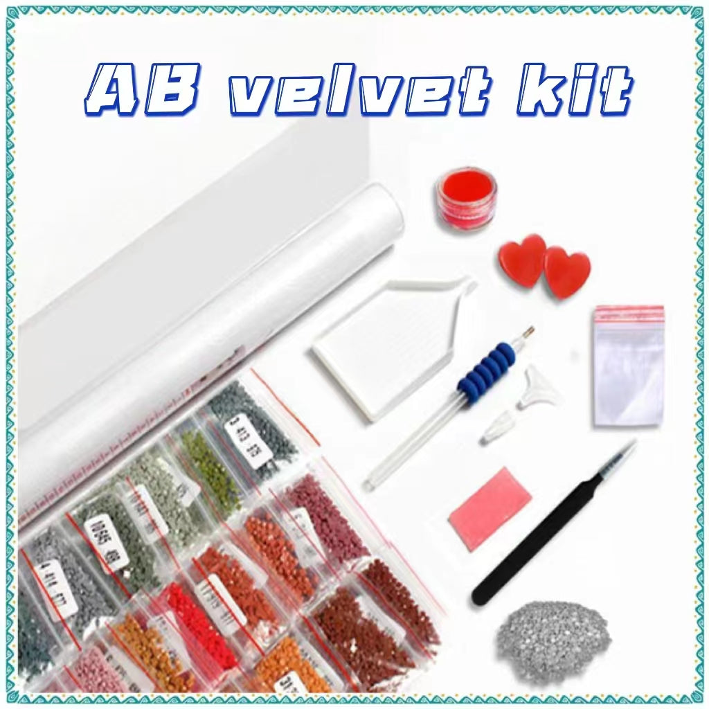 Luxe AB Velvet Diamond Painting Kit - Cartoon