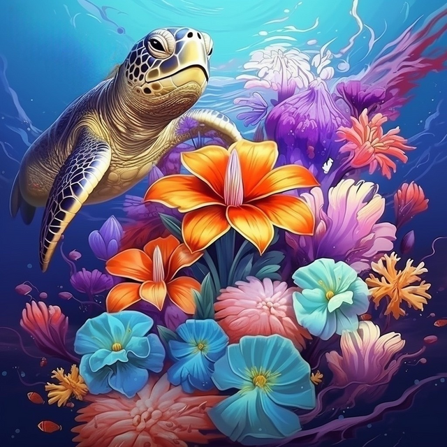 Schildpadden En Bloemen