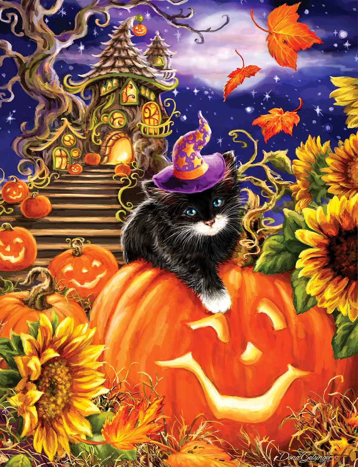 De Zwarte Kat Op Halloween
