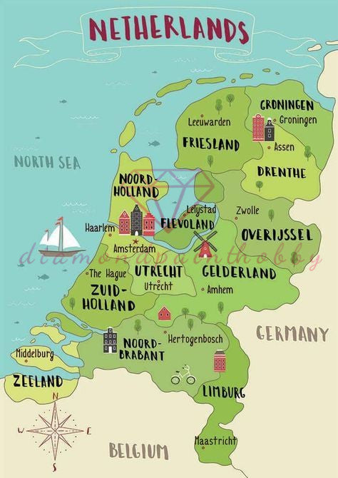 NEDERLAND KAART